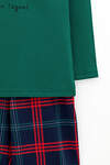 CROCKID Пижама 324508 К 1603 темно-зеленый, текстильная клетка