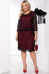 LT Collection Платье 330387 П7936 красный, чёрный