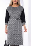 LT Collection Платье 338078 П8254 дымчато-серый, чёрный