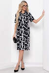 LT Collection Платье 392452 П8563 чёрный, белый,