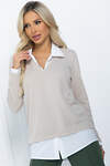 LT Collection Пуловер 463825 Б11703 бежевый
