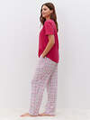 Omsa Пижама 486700 OmD 0226D BASICO Пижама жен. (Футболка +Брюки прямые), СО Lampone/Multicolour (Мультиколор)