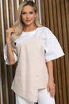 LT Collection Блуза 532672 Б13258-13М бело-бежевый