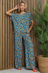 LT Collection Костюм 532713 К13457-5М голубо-оранжевый
