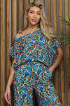 LT Collection Костюм 532713 К13457-5М голубо-оранжевый
