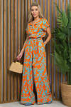 LT Collection Комбинезон 532746 К13503-5М оранжевый, бирюзовый