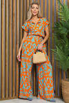 LT Collection Комбинезон 532746 К13503-5М оранжевый, бирюзовый