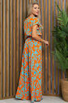 LT Collection Комбинезон 532746 К13503-5М оранжевый, бирюзовый