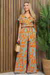LT Collection Комбинезон 532746 К13503-5М оранжевый, бирюзовый