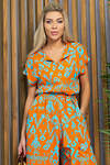 LT Collection Комбинезон 532746 К13503-5М оранжевый, бирюзовый