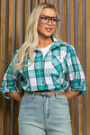 LT Collection Рубашка 533674 Б13397-18М серо-зелёный