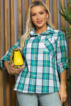 LT Collection Рубашка 533674 Б13397-18М серо-зелёный