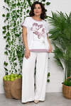 LT Collection Блуза 535329 Б13403-20М бело-сиреневый