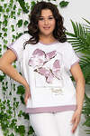 LT Collection Блуза 535329 Б13403-20М бело-сиреневый