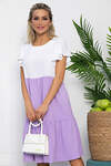 LT Collection Платье 535360 П13585-4М бело-сиреневый