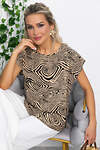 LT Collection Блуза 536024 Б13539-1М черный, бежевый
