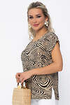 LT Collection Блуза 536024 Б13539-1М черный, бежевый