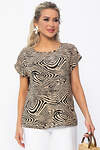 LT Collection Блуза 536024 Б13539-1М черный, бежевый