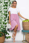 LT Collection Платье 536038 П13586-4М бело-розовый