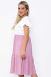LT Collection Платье 536038 П13586-4М бело-розовый