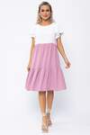 LT Collection Платье 536038 П13586-4М бело-розовый