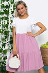 LT Collection Платье 536038 П13586-4М бело-розовый