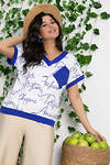 LT Collection Блуза 538070 Б13509-20М белый, синий
