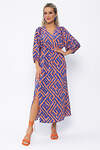 LT Collection Платье 538141 П13643-33М оранжевый/синий
