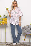 LT Collection Блуза 538649 Б13669-30М Белый/красный