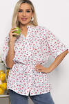 LT Collection Блуза 538649 Б13669-30М Белый/красный