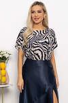 LT Collection Блуза 538659 Б13725-30М Синий/бежевый