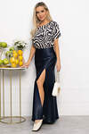 LT Collection Блуза 538659 Б13725-30М Синий/бежевый