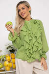 LT Collection Блуза 539414 Б13686-5М зеленый
