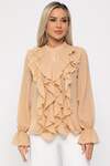 LT Collection Блуза 539437 Б13687-5М бежевый