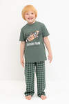 CROCKID Пижама 540659 К 1599 зеленый мох, клетка