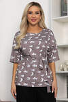 LT Collection Блуза 541056 Б13816-25М серо-бежевый