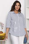 LT Collection Рубашка 543031 Б13811-20М Белый/синий