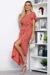 LT Collection Платье 543036 П13829-16М Красно-оранжевый