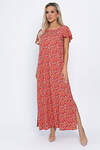 LT Collection Платье 543036 П13829-16М Красно-оранжевый