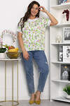 LT Collection Блуза 543203 Б13818-1М зеленый/молочный