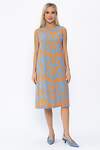LT Collection Платье 543212 П13857-25М оранжевый/голубой