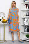 LT Collection Платье 543212 П13857-25М оранжевый/голубой
