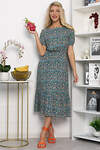 LT Collection Платье 543214 П13858-35М зеленый/мультиколор