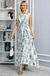 LT Collection Платье 543729 П13922-4М белый/зеленый