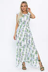LT Collection Платье 543729 П13922-4М белый/зеленый