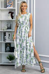 LT Collection Платье 543729 П13922-4М белый/зеленый