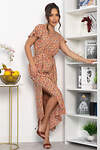 LT Collection Платье 544791 П13882-16М бежевый/мультиколор