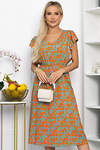 LT Collection Платье 544801 П13933-35М Оливково-оранжевый