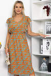LT Collection Платье 544801 П13933-35М Оливково-оранжевый