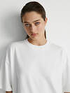 Omsa Футболка 546383 OmD 14503ST Футболка женская OVERSIZE (футер), CO+EL Bianco Perla (Белый)